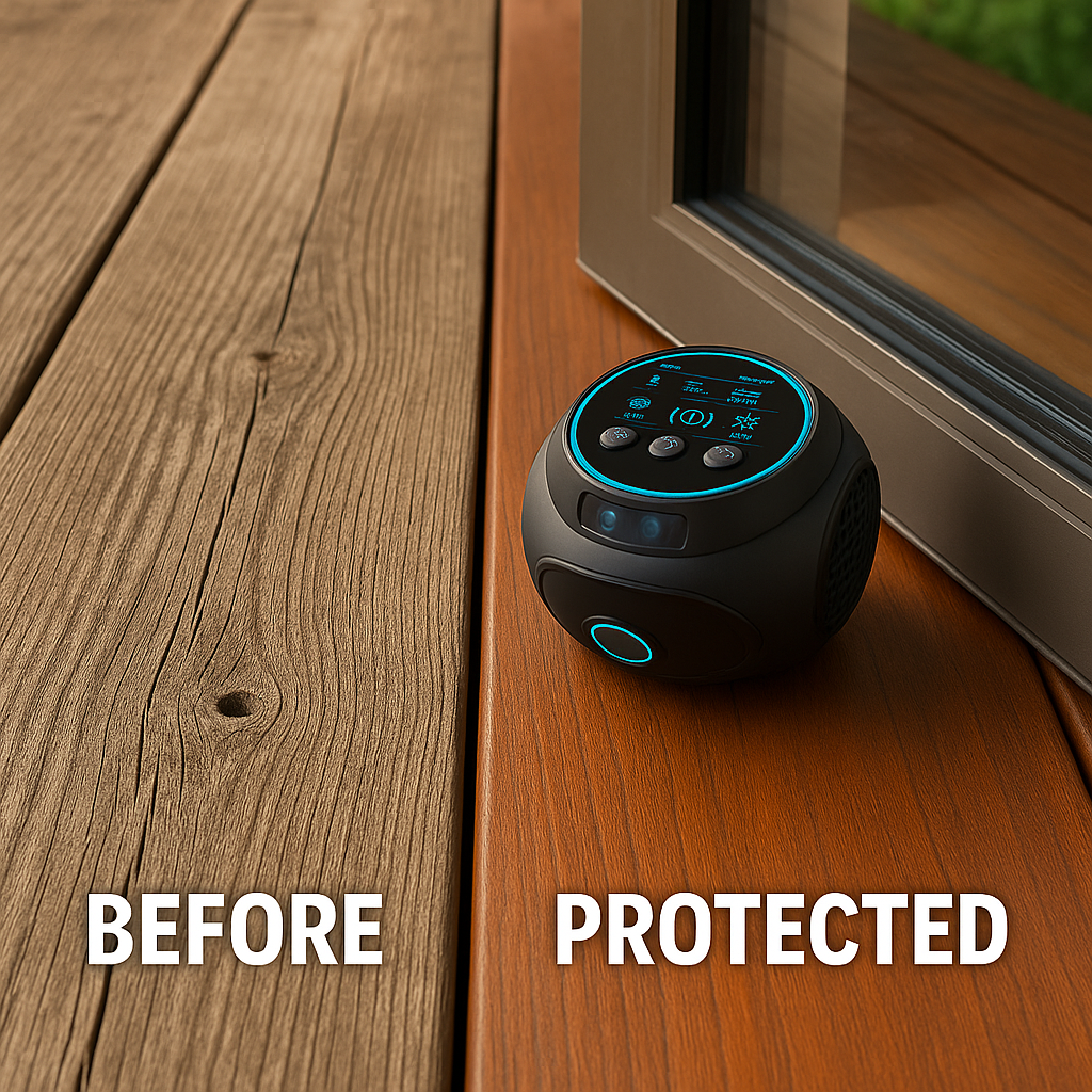 Ultrasonic Bee & Wasp Repellent Device | Chemical-Free. 360° Coverage for Home & Outdoor Pest Control