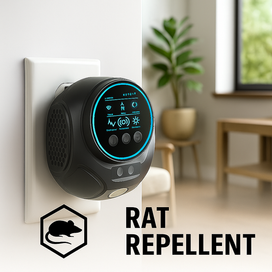 Plug-In Ultrasonic Rat Repellent | Chemical-Free. Silent & Covers Up to 3200 sq. ft. for Indoor and Outdoor Use