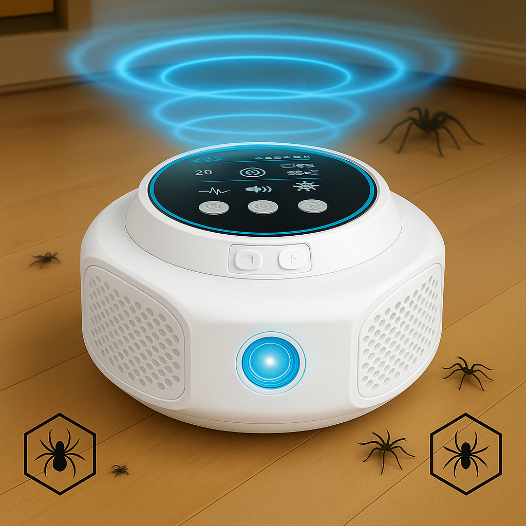 Plug-In Ultrasonic Spider Repeller | Chemical-Free. Safe & Silent for Home Coverage