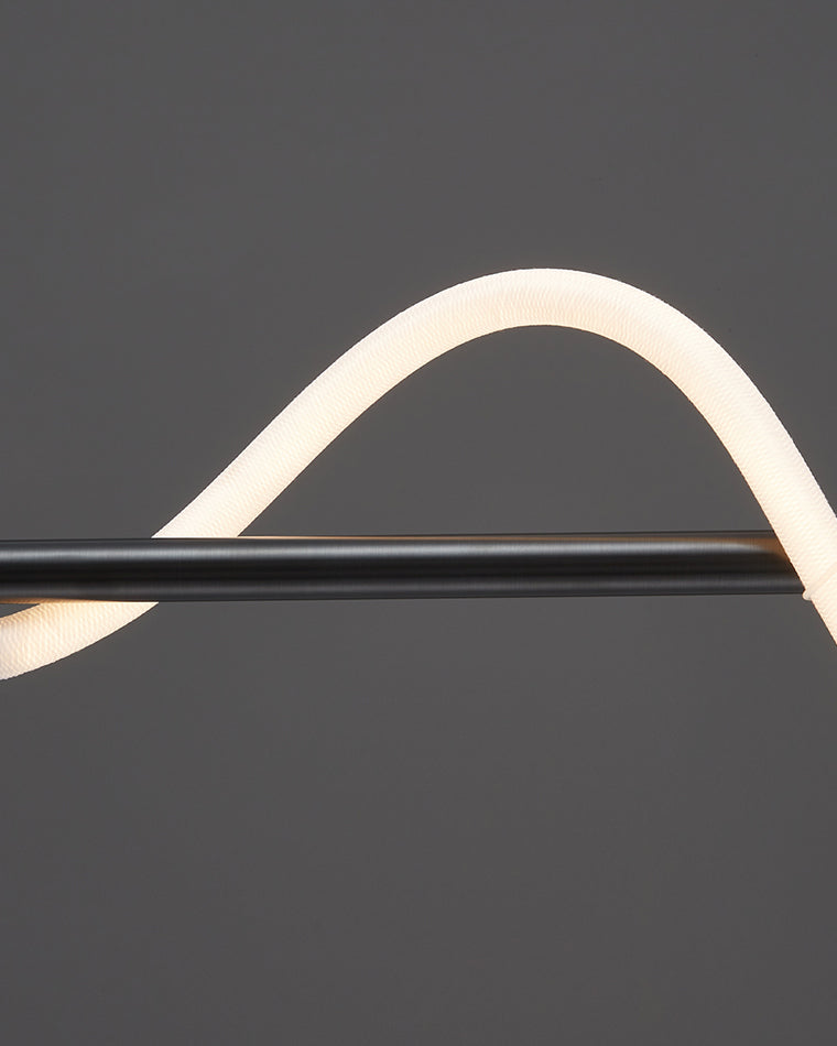LED Linear Brass Chandelier | Dimmable. Damp Rated & Adjustable Height for Dining Room and Living Spaces