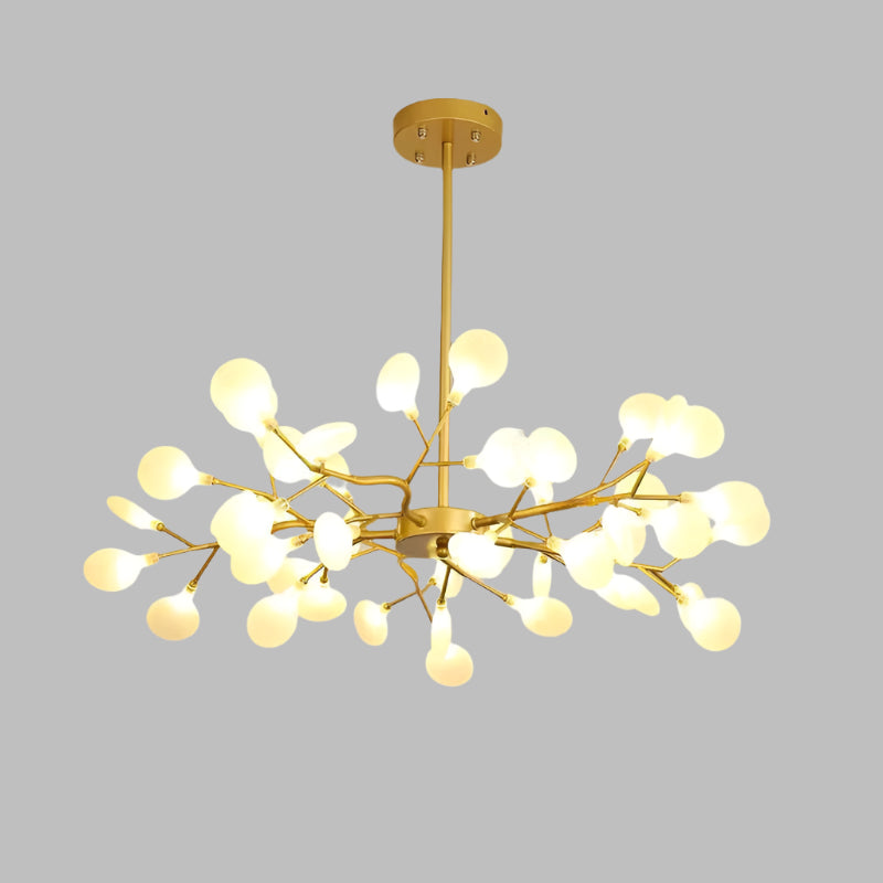 LED Firefly Chandelier Light Fixture - Branch Design for Living Room & Dining Room Decor