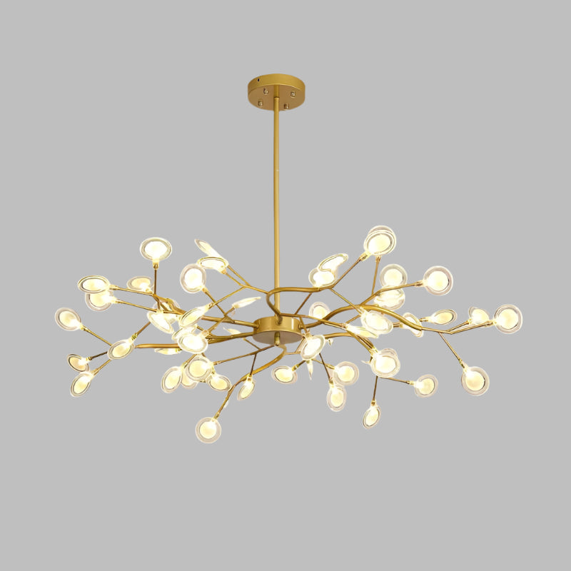 LED Firefly Chandelier Light Fixture - Branch Design for Living Room & Dining Room Decor
