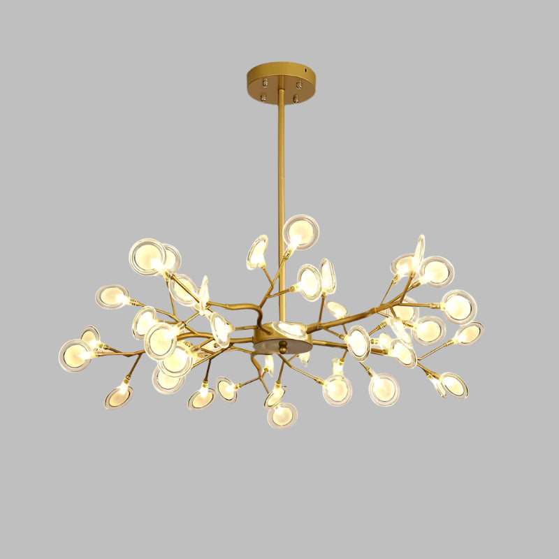 LED Firefly Chandelier Light Fixture - Branch Design for Living Room & Dining Room Decor