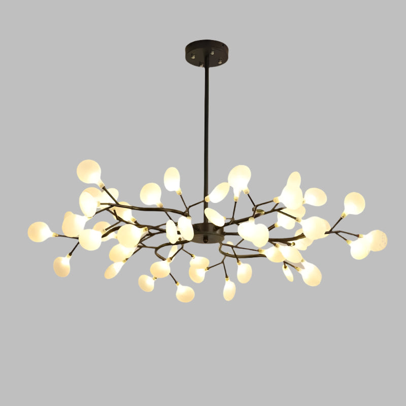 LED Firefly Chandelier Light Fixture - Branch Design for Living Room & Dining Room Decor