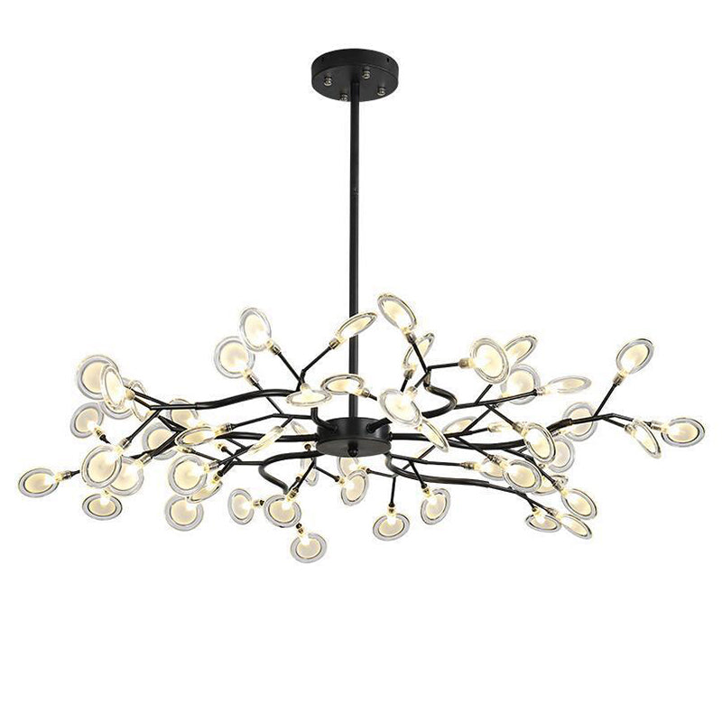 LED Firefly Chandelier Light Fixture - Branch Design for Living Room & Dining Room Decor