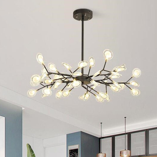 LED Firefly Chandelier Light Fixture - Branch Design for Living Room & Dining Room Decor
