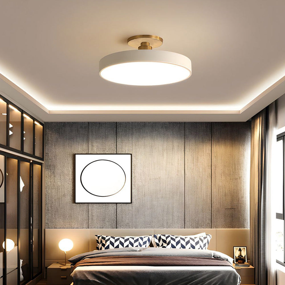 LED Ceiling Light | Modern Black Metal Flush Mount, Energy-Efficient & Ideal for Living Room, Bedroom or Hallway