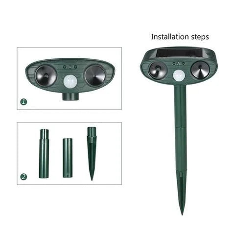 Solar-Powered Ultrasonic Deer Repeller - Effective Deer Deterrent for Gardens & Yards in 48 Hours