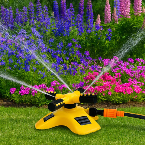 360° Rotating Lawn Sprinkler | Stable, Multi-Angle Nozzles for Even Coverage in Large Gardens