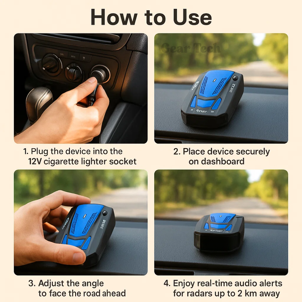 Radar Detector UK – Flash Speed Camera Detector with Precision Long-Range Detection for Safe Driving
