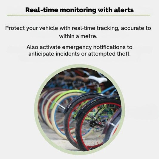 GPS BikeTracker | Ultra-Precise, Subscription-Free & Water-Resistant for Bicycles, Cars & Motorcycles
