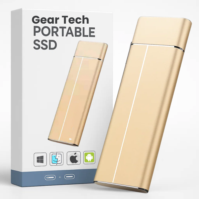 Portable SSD External Hard Drive 4TB 8TB 16TB – High Speed USB 3.1 Type-C Storage for Laptop, MacBook, Desktop & Windows PC