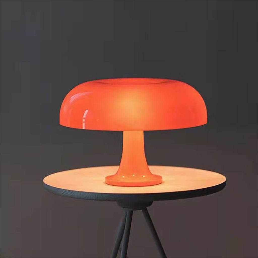 Scandinavian Mushroom Lamp – Unique Orange Table Lamp for Your Room