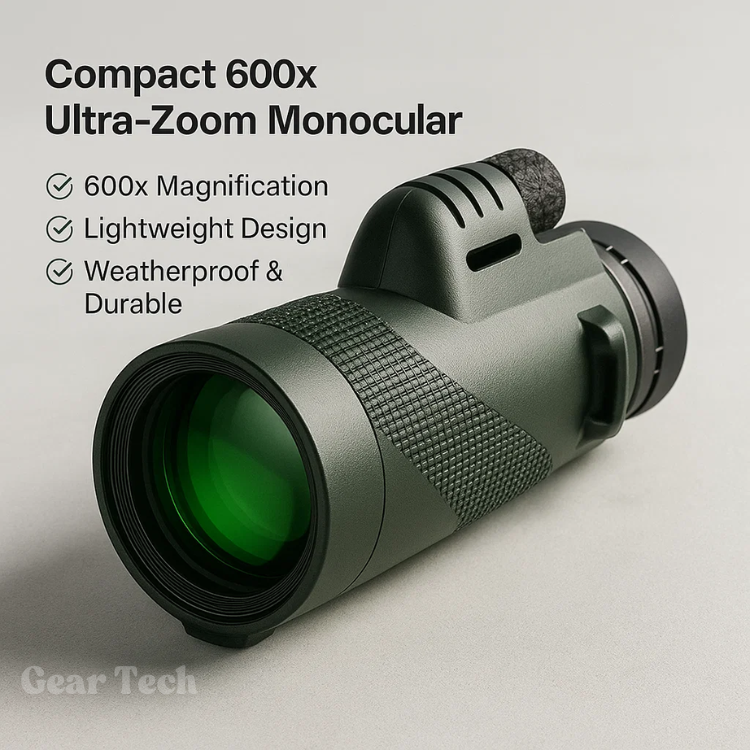 Compact 600x Ultra-Zoom Monocular | HD Lens, Lightweight & Perfect for Hiking, Birdwatching, and Sports Events