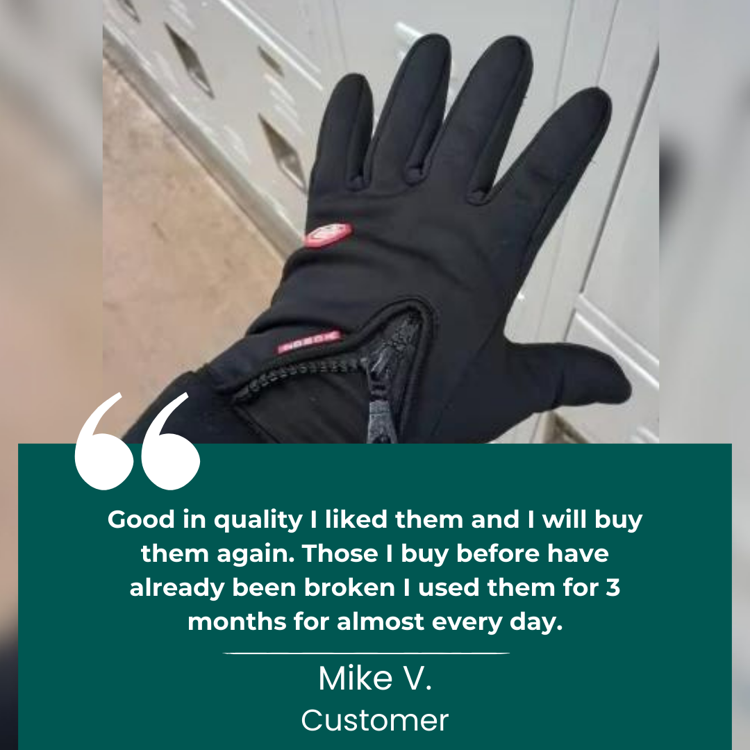 Warm Waterproof Gloves: Thermal Gloves with Touch Screen | Biking, Golf, Raynaud's, and Winter Sports