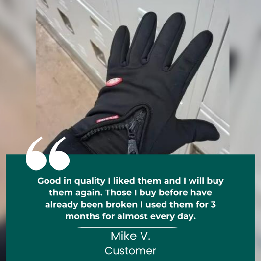 Warm Waterproof Gloves: Thermal Gloves with Touch Screen | Biking, Golf, Raynaud's, and Winter Sports