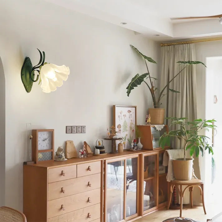 LED Lily of the Valley Flower Wall Lamp - Decorative Floral Light Fixture for Living Room & Bedroom Decor