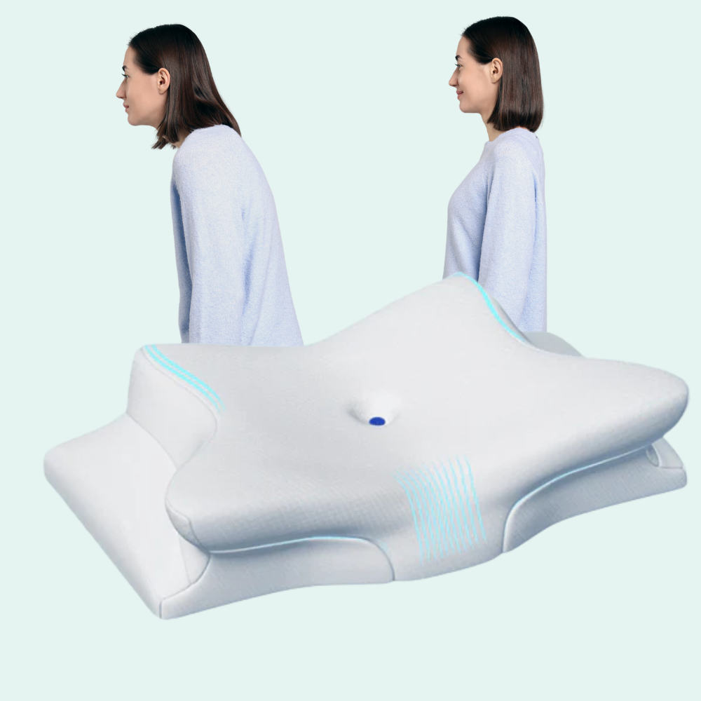 Orthopedic Memory Foam Pillow for Neck Pain – Ergonomic Contour Cervical Support Pillow for Side, Back & Stomach Sleepers