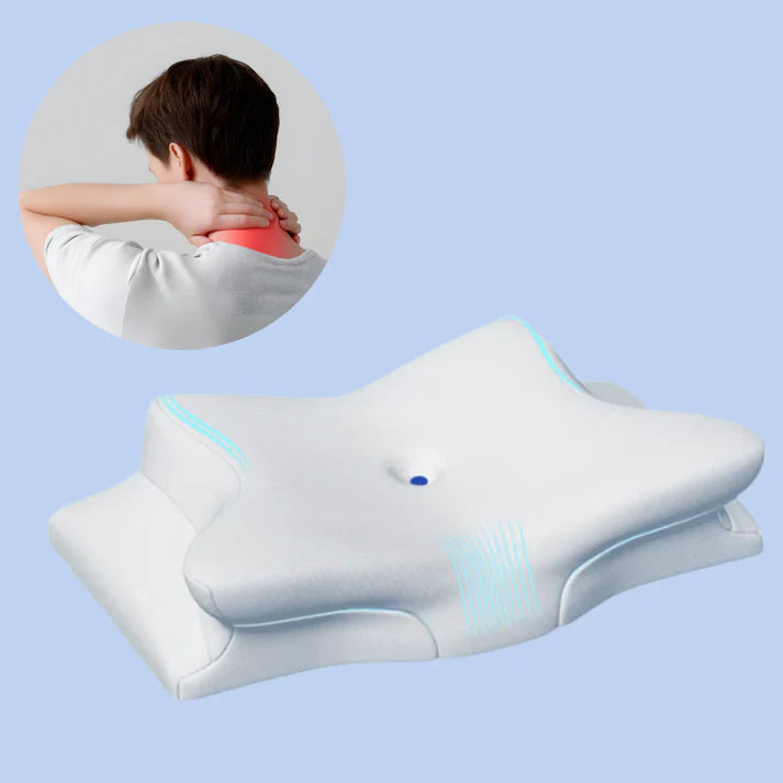 Memory Foam Neck Pillow | Ergonomic Support for Neck Pain Relief at Home