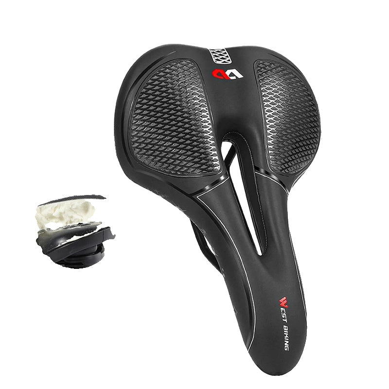 High Elastic Shock Absorbing Bicycle Saddle | Waterproof, Breathable & Comfortable for Mountain and Road Biking