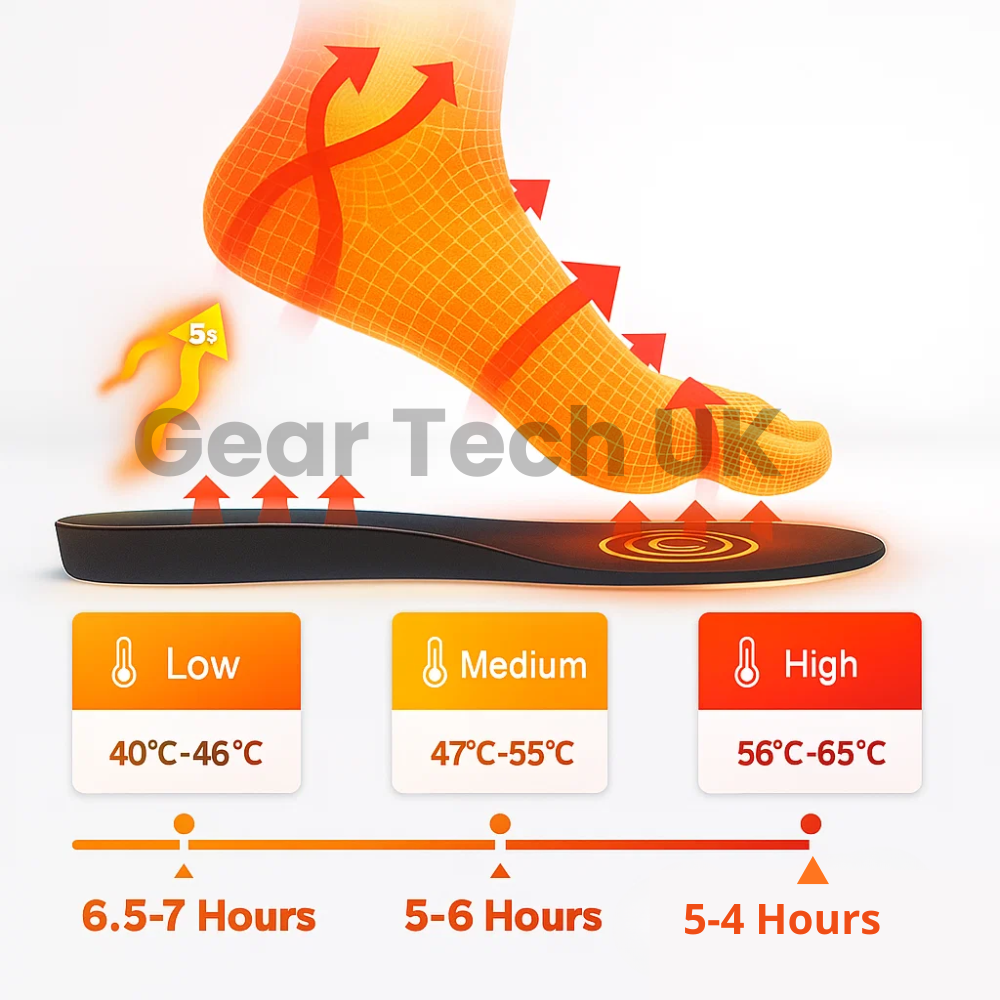 Rechargeable Heated Insoles for Arthritis & Poor Circulation – Electric Foot Warmers for Pain Relief & Daily Comfort UK