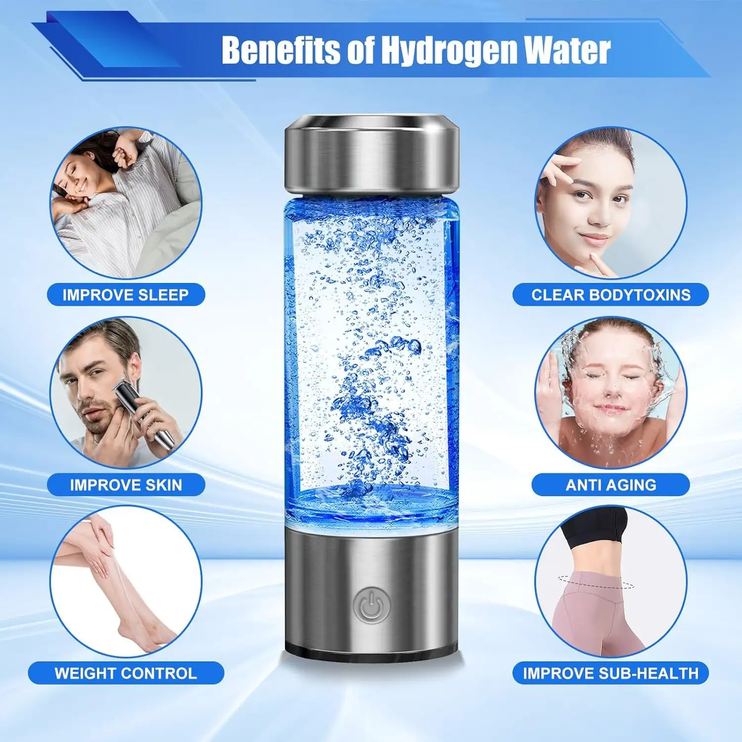 Aquyn Hydroclear Hydrogen Water Bottle – Premium Hydrogen-Rich Water Bottle for Daily Health