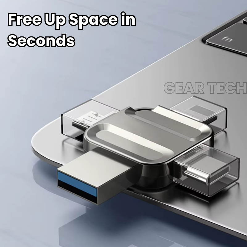 Memory Stick for Photos & Videos 64GB, 128GB, 256GB USB 3.0 Flash Drive with Type-C, Lightning & Micro USB – Best External Storage for iPhone & Android UK