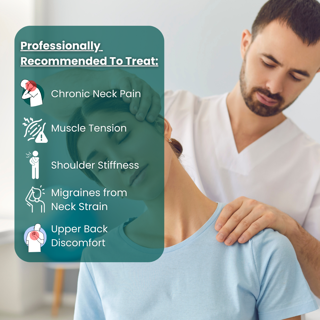 Neck Heating Pad & Massager | Neck and Shoulder Heat for Muscle Relaxation | Adjustable Settings for Stress Relief | Targeted Neck Pain and Relaxation