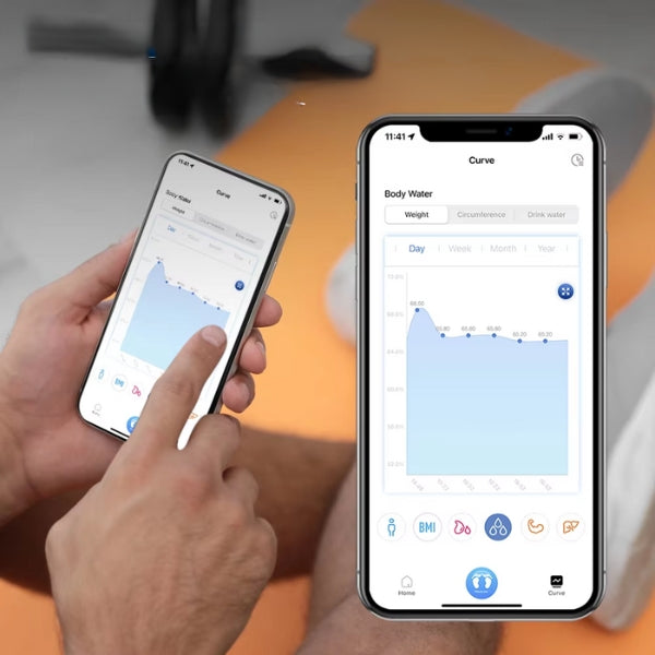 Premium Black Digital Bathroom Scale - Advanced Body Measurement & Weight Tracking