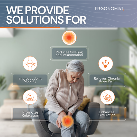 Knee Massager with Red Light Therapy for Pain Relief and Muscle Recovery