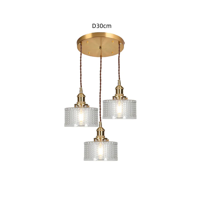 Vintage Crystal Pendant Light Fixture for Dining Room & Living Room Decor