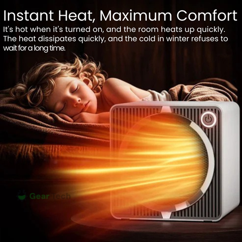 500W Electric PTC Ceramic Heater | Rapid Heating, Energy Efficient & Safe for Indoor Use in Winter