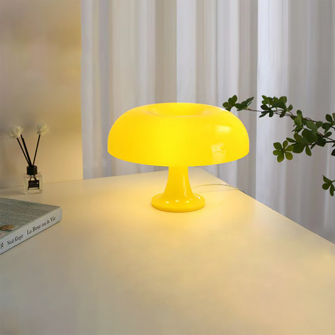 Scandinavian Mushroom Lamp – Unique Orange Table Lamp for Your Room