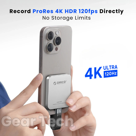 Magnetic Portable SSD 1TB/2TB – Ultra-Fast 2000MB/s Portable External Hard Drive for iPhone 15/16 ProRes, Laptop & PC