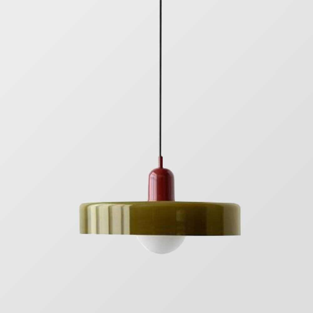 Colored Glass Bauhaus Pendant Light Fixture for Modern Home Decor & Dining Spaces