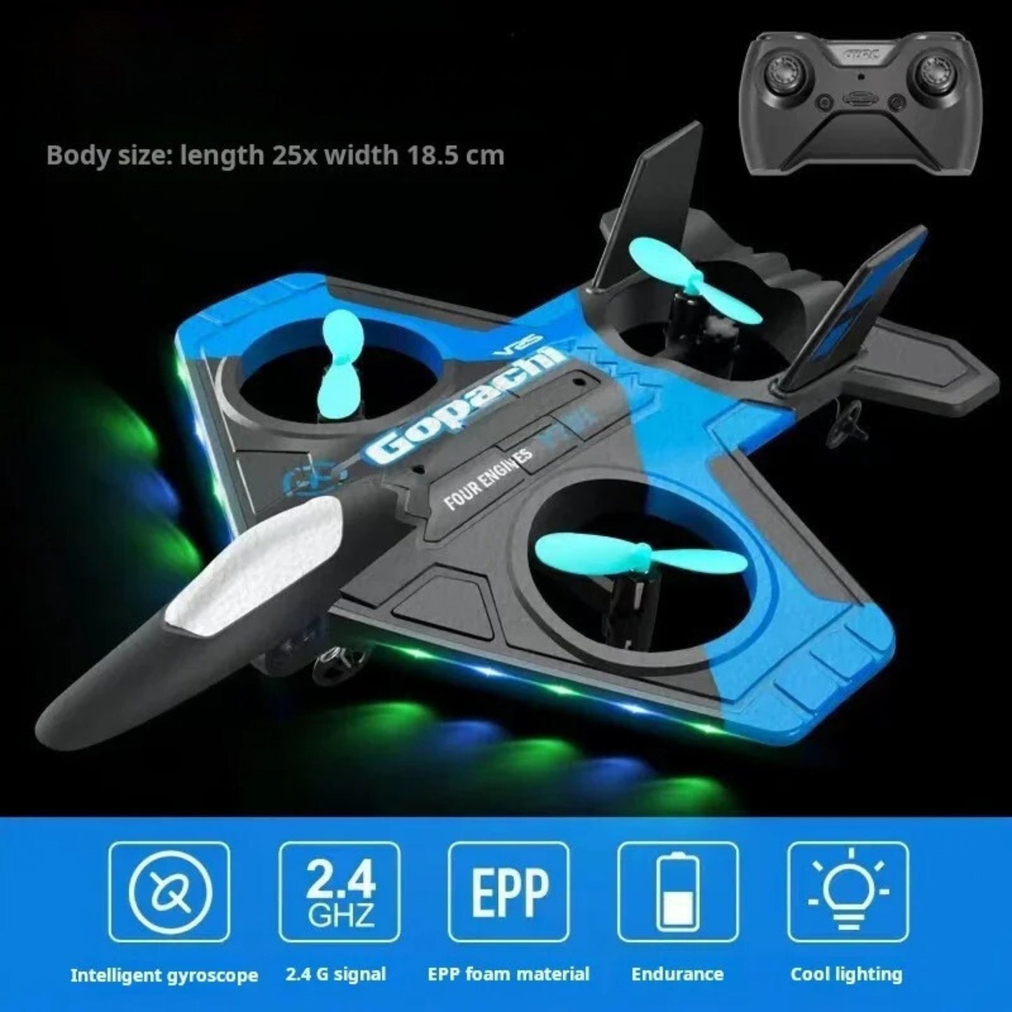 RC Aircraft Toy – Exciting Airplane Toys Remote Control for Beginners, Flying Aircraft Toys with Stable Performance & Easy Operation
