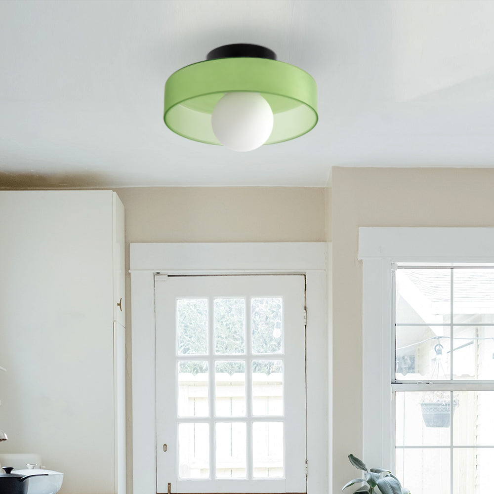 Modern Round LED Ceiling Light Fixture - Energy-Efficient Lighting for Living Room & Kitchen Spaces