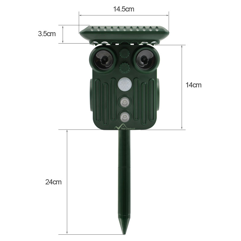 Ultrasonic Solar Deer Repeller | 5 Adjustable Modes. Waterproof & Eco-Friendly for Home Gardens and Yards
