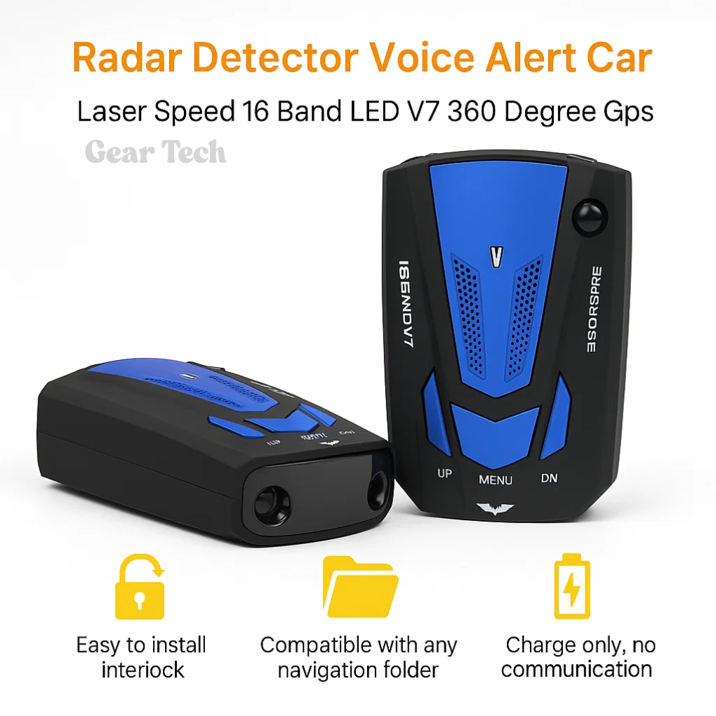 Radar Detector UK – Flash Speed Camera Detector with Precision Long-Range Detection for Safe Driving