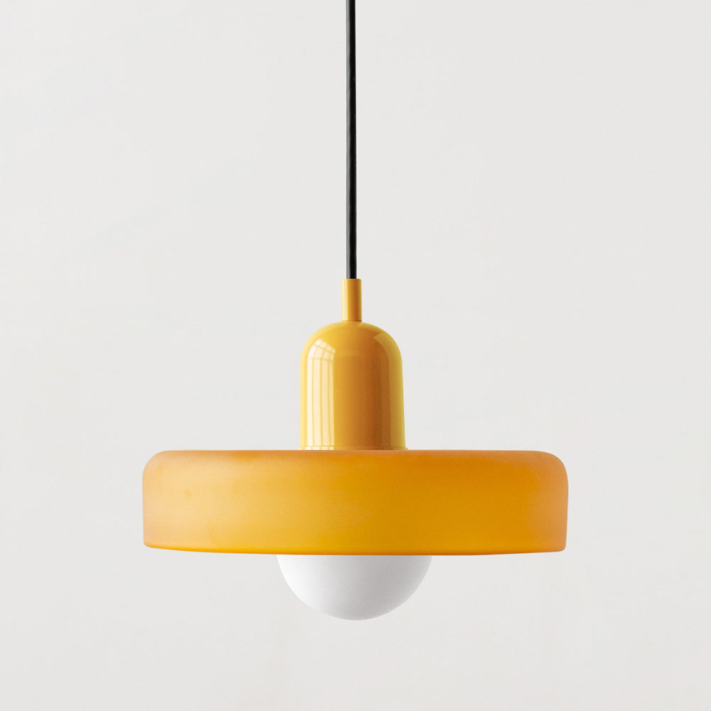 Colored Glass Bauhaus Pendant Light Fixture for Modern Home Decor & Dining Spaces