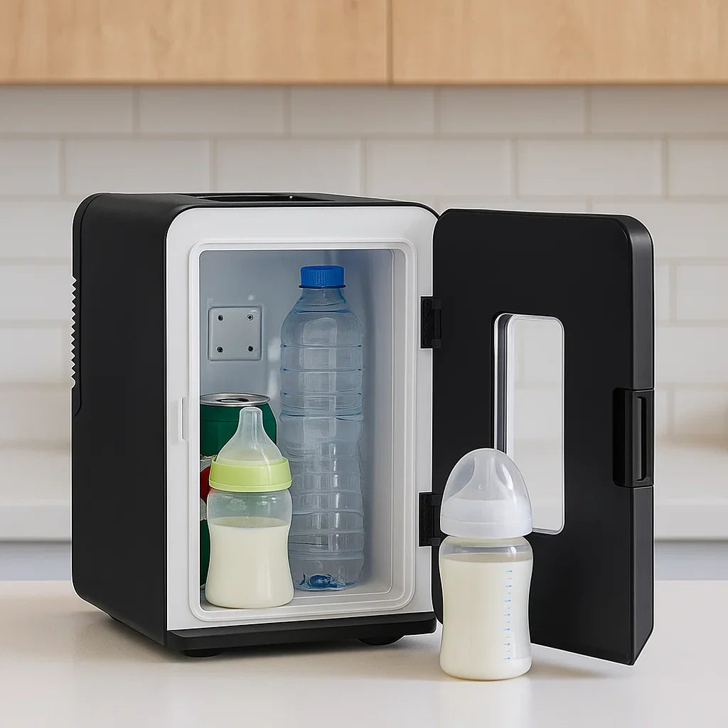 Mini Fridge Portable Quiet Cooler | 15L Capacity with Dual Power for Travel, Office & Home Use