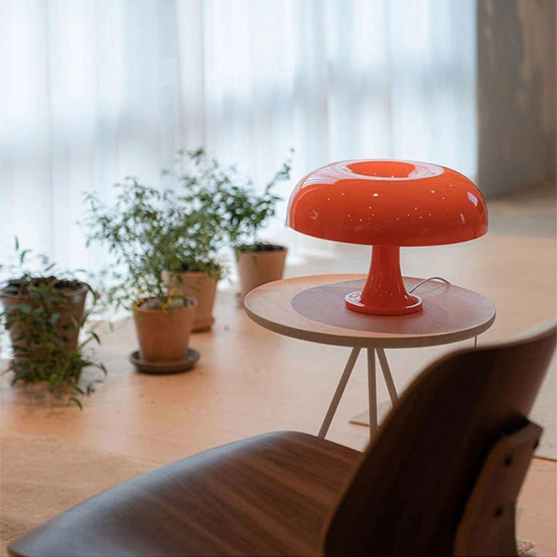 Scandinavian Mushroom Lamp – Unique Orange Table Lamp for Your Room