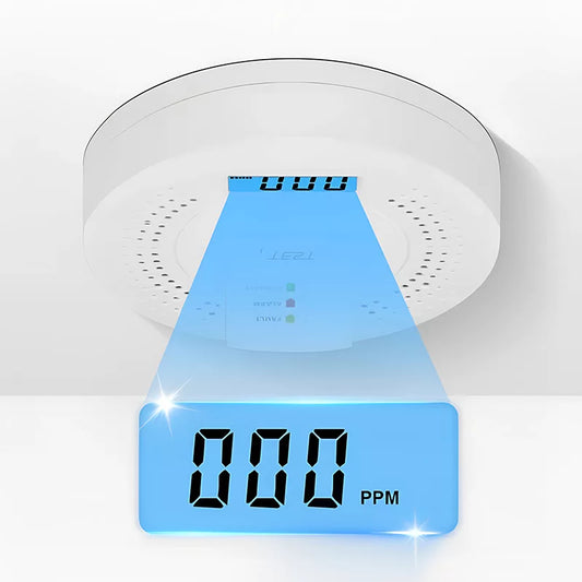 Carbon Monoxide Detector | Reliable Alarm Sensor with LCD Display for Home Safety