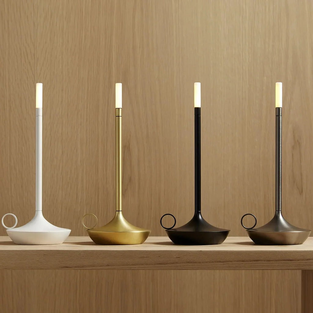 LED Candle Light Table Lamp | Adjustable Brightness. Touch Switch & Battery Operated for Ambient Illumination in Living Room & Bedroom