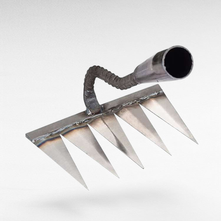 Steel Garden Rake with Durable Steel Tines for Lawn Care and Yard Maintenance