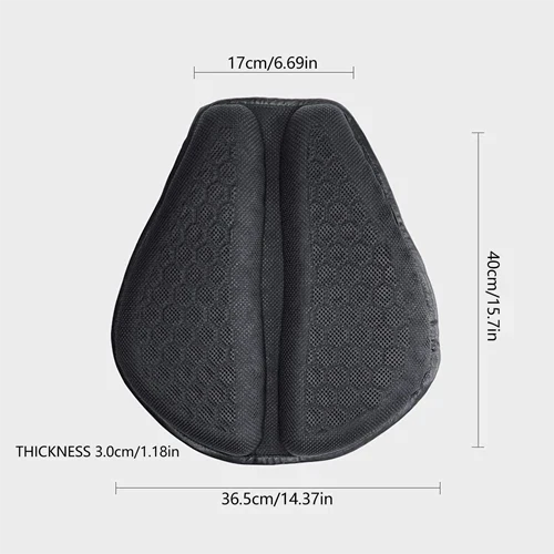 Motorcycle Gel Seat Pad | Shock Absorbing, Breathable & Anti-Slip Design for Long Distance Rides