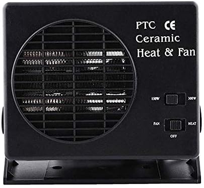 12V Ceramic Car Heater | 150W-300W Portable Fan with Automatic Thermostat for Winter Use in Vehicles