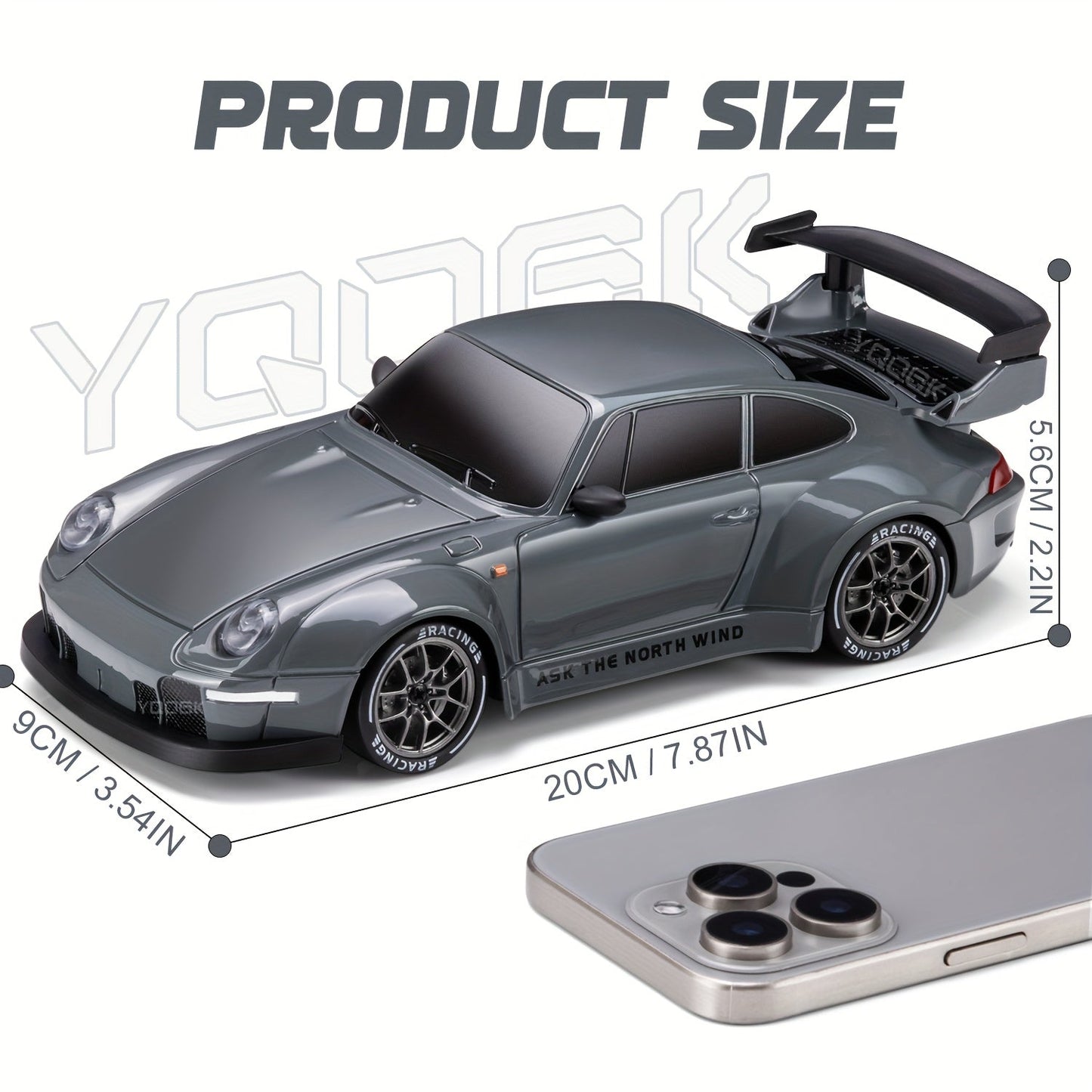 1:24 RC Drift Car | 4WD, LED Wheels & USB Rechargeable for Indoor and Outdoor Racing Fun