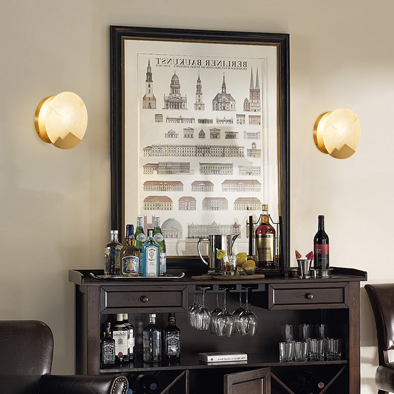 LED Marble Wall Light Fixture - Nordic Minimalist Design for Modern Home Decor & Ambient Lighting