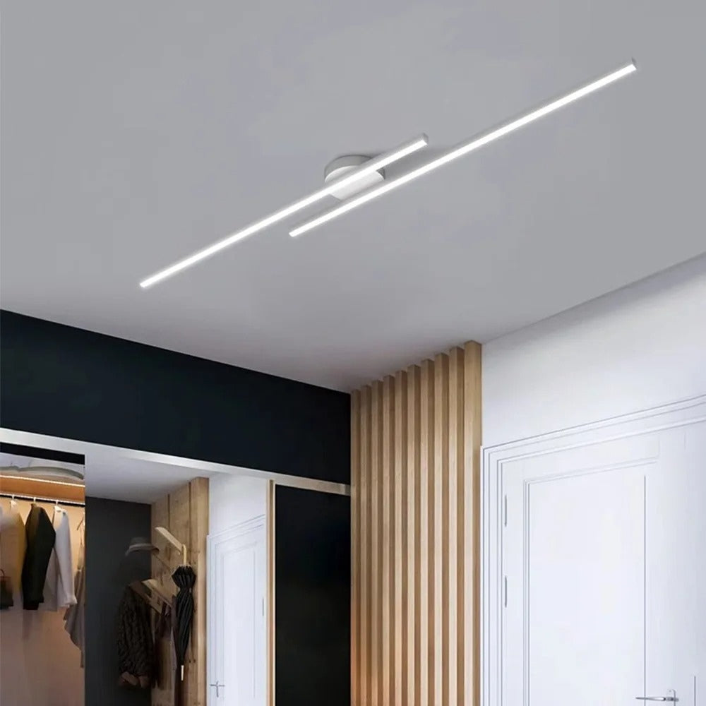 Minimalist Modern Hallway Lights β Long Strip Linear Ceiling Lamp, Close-to-Ceiling Chandelier, Remote Dimmable for Home Interiors